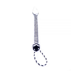 Стек з натуральної шкіри DS Fetish Мова Дракона, Black & Silver ручна робота