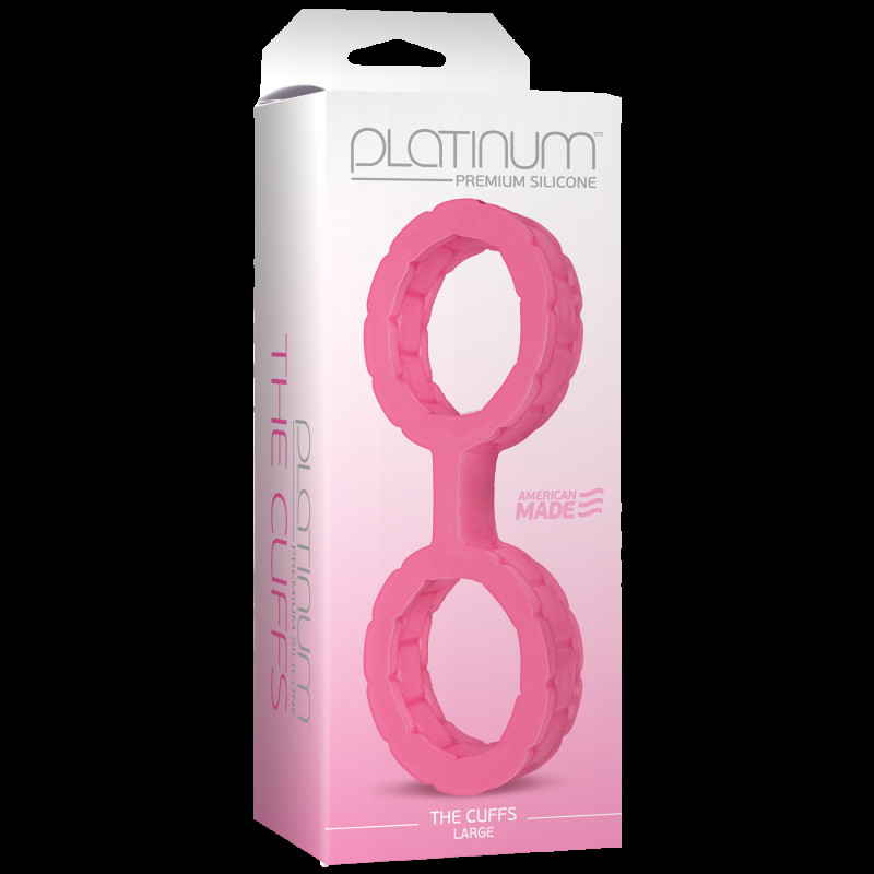 Наручники силіконові Doc Johnson The Cuffs Large Рожеві