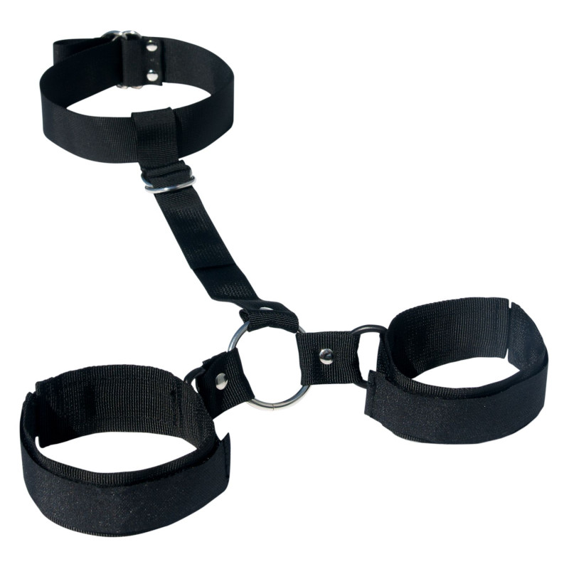 Ошейник с наручниками Sex and Mischief Shadow Neck & Wrist Restraint