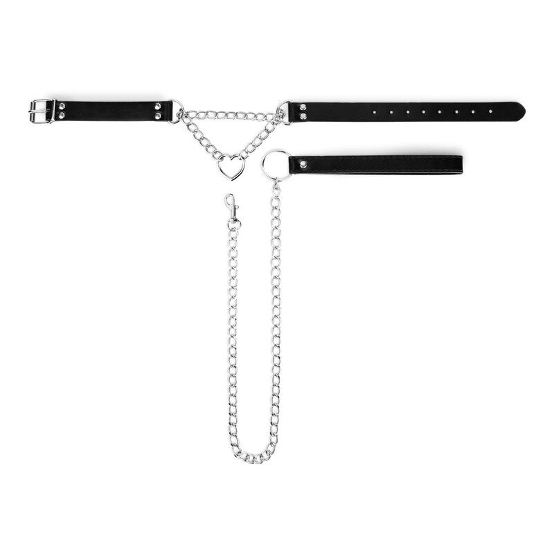 Ошейник с поводком Bedroom Fantasies: Collar with Chain - Silver Ошейник с поводком Bedroom Fantasies: Collar with Chain - Silver