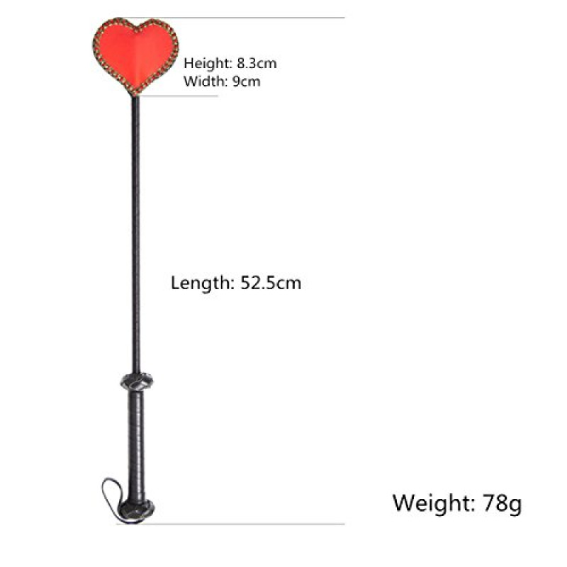 Стек DS Fetish Crop heart red/black 52.5 см Стек DS Fetish Crop heart red/black 52.5 см