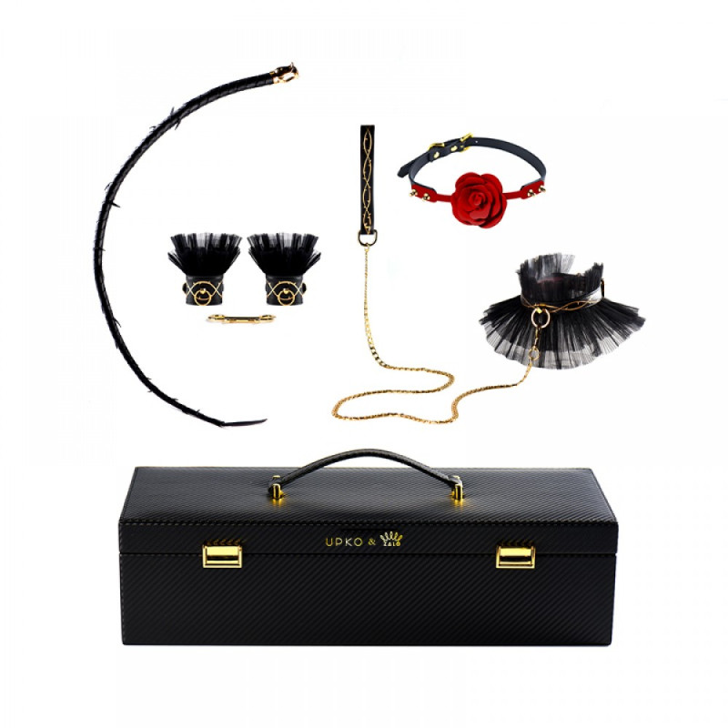 Королівський набір з італійської шкіри UPKO Luxurious & Romantic Kit, 5 предметів Королівський набір з італійської шкіри UPKO Luxurious & Romantic Kit, 5 предметів