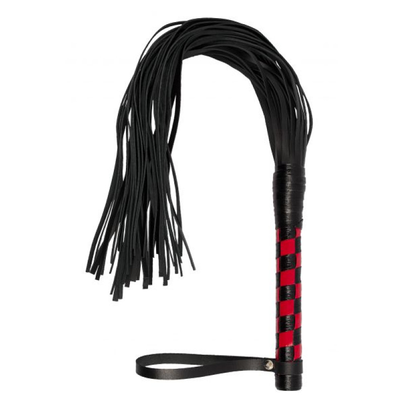 Флогер sLash Premium Leather Flogger Черный/Красный Флогер sLash Premium Leather Flogger Черный/Красный