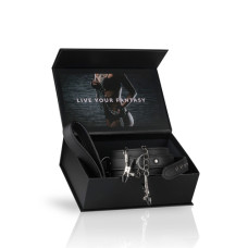 Ошейник с зажимами на соски EasyToys, черный