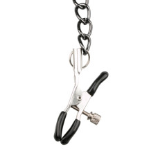 Ошейник с зажимами на соски EasyToys, черный