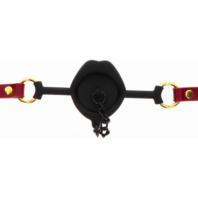 Кляп с пробкой на цепочке Taboom, черно-красный Кляп с пробкой на цепочке Taboom, черно-красный