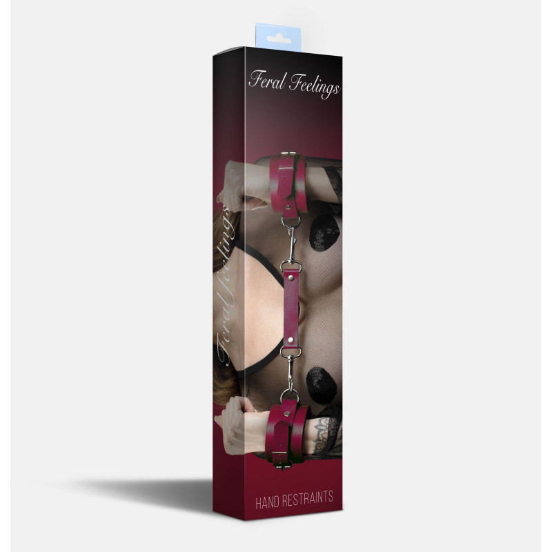 Наручники Feral Feelings - Hand Restraints, натуральная кожа, бургунди Наручники Feral Feelings - Hand Restraints, натуральная кожа, бургунди