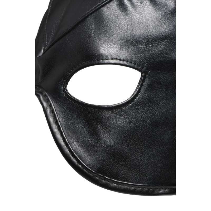 Маска с рогами Master Series: Dungeon Demon Bondage Mask with Horns, черная Маска с рогами Master Series: Dungeon Demon Bondage Mask with Horns, черная