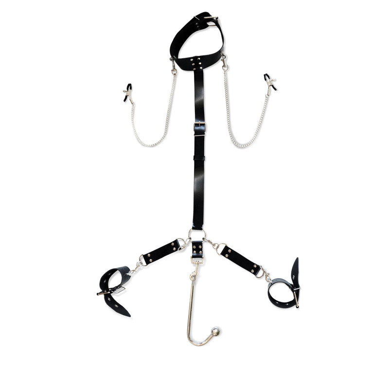 Бондажний набір з металевим анальним гаком Art of Sex Beatrice Bondage set with anal hook № 1 Бондажний набір з металевим анальним гаком Art of Sex Beatrice Bondage set with anal hook № 1