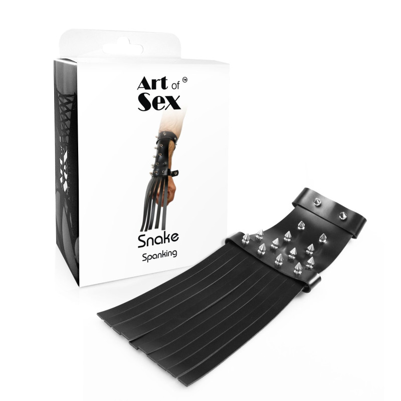 Кожаная БДСМ перчатка-хлыст Art of Sex - Snake Кожаная БДСМ перчатка-хлыст Art of Sex - Snake