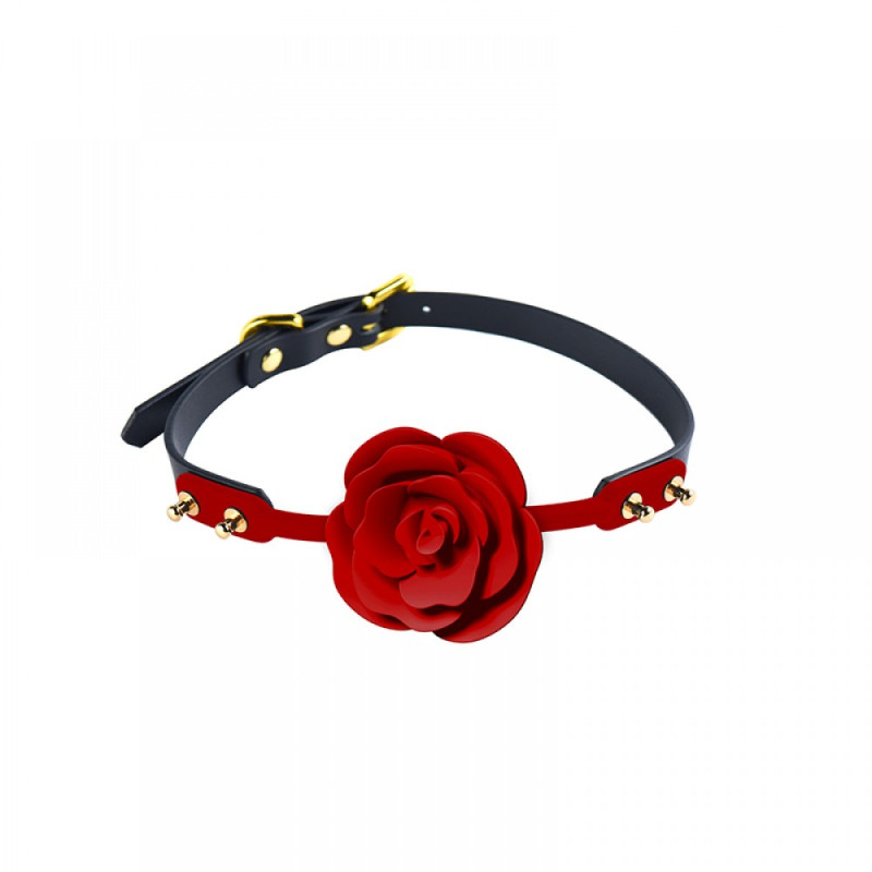 Кляп роза из силикона и итальянской кожи UPKO Rose Ball Gag Кляп роза из силикона и итальянской кожи UPKO Rose Ball Gag