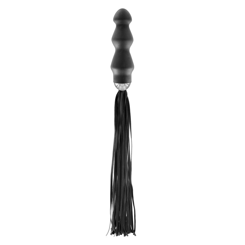 Флоггер с ручкой - анальным плагом Fetish Tentation Whip with Plug Handle Флоггер с ручкой - анальным плагом Fetish Tentation Whip with Plug Handle