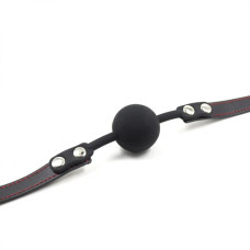 Кляп DS Fetish Silicone ball gag with lock силиконовый с замком Черный