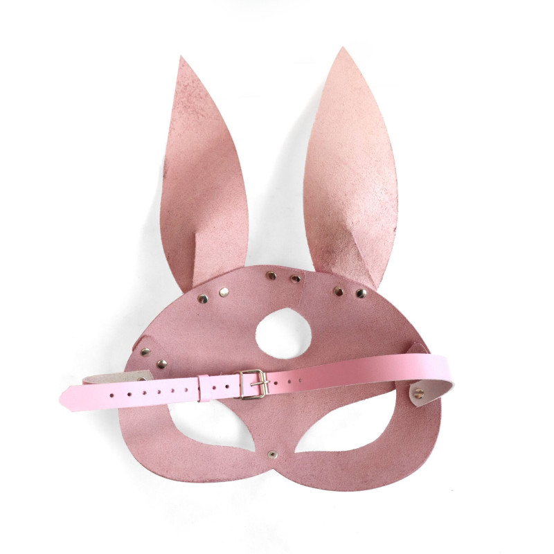 Шкіряна маска Зайчика Art of Sex - Bunny mask, колір Рожевий Шкіряна маска Зайчика Art of Sex - Bunny mask, колір Рожевий