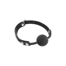 Классический кляп с силиконовым шариком Fetish Tentation Silicone Gag Ball Черный