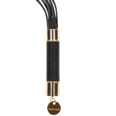 Флогер с подвеской на ручке Taboom, экокожа, черный, 35 см