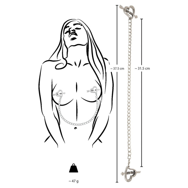 Зажимы на соски Bad Kitty Heart shaped nipple Зажимы на соски Bad Kitty Heart shaped nipple