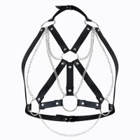 Женская портупея Art of Sex - Aiden Leather harness, Черная L-2XL