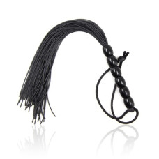 Флогер DS Fetish FLOGGER, 6 кульок, Чорний, ручка 45 см