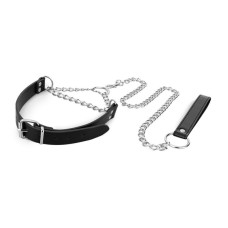 Нашийник з повідцем Bedroom Fantasies: Collar with Chain - Silver