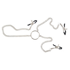Затискачі для сосків та клітора You2Toys Nipple and Clit Chain Сріблясті
