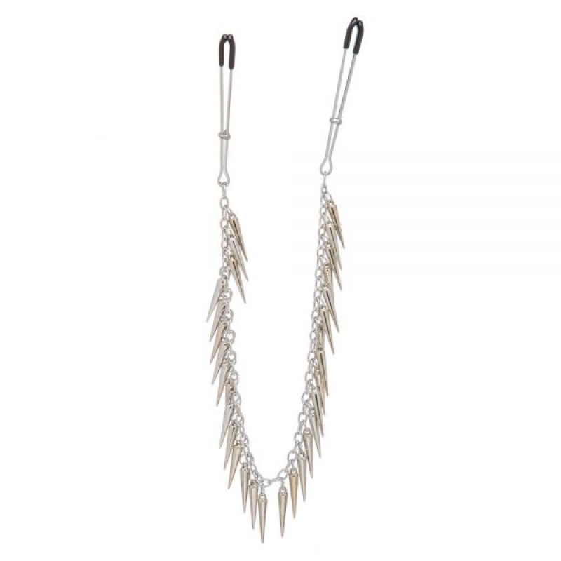 Затискачі на соски Lucky Bay Nipple play пінцет Chain and Spike Затискачі на соски Lucky Bay Nipple play пінцет Chain and Spike