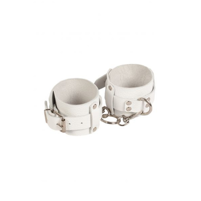 Наручники sLash Leather Dominant Hand Cuffs, White Наручники sLash Leather Dominant Hand Cuffs, White