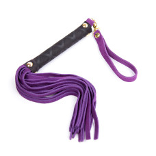 Флоггер DS Fetish Leather flogger S purple 27 см