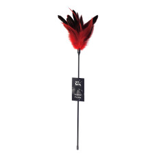 Щекоталка с пером петуха Art of Sex – Feather Paddle, красная