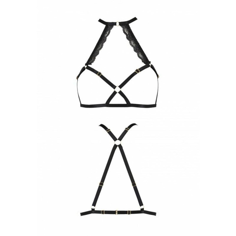Портупея со стрепом с кружевом Passion Exclusive Lorry Bra black L/XL Портупея со стрепом с кружевом Passion Exclusive Lorry Bra black L/XL