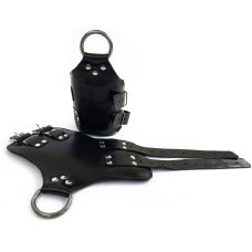 Манжеты для подвеса за руки Art of Sex Kinky Hand Cuffs For Suspension из натуральной кожи, Черные