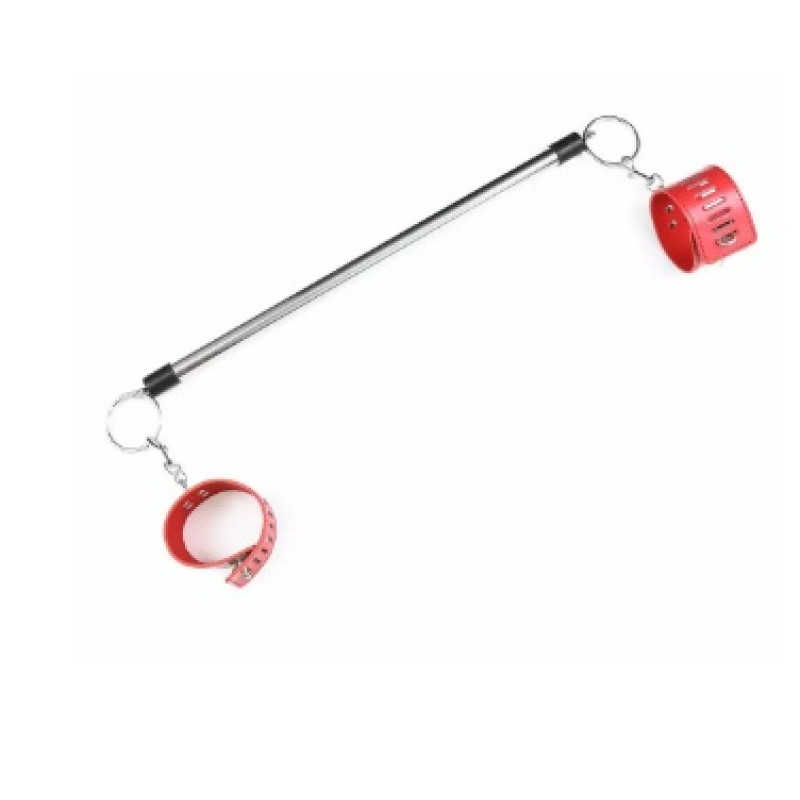 Розпірка DS Fetish Metal ankle spreader bar red Розпірка DS Fetish Metal ankle spreader bar red
