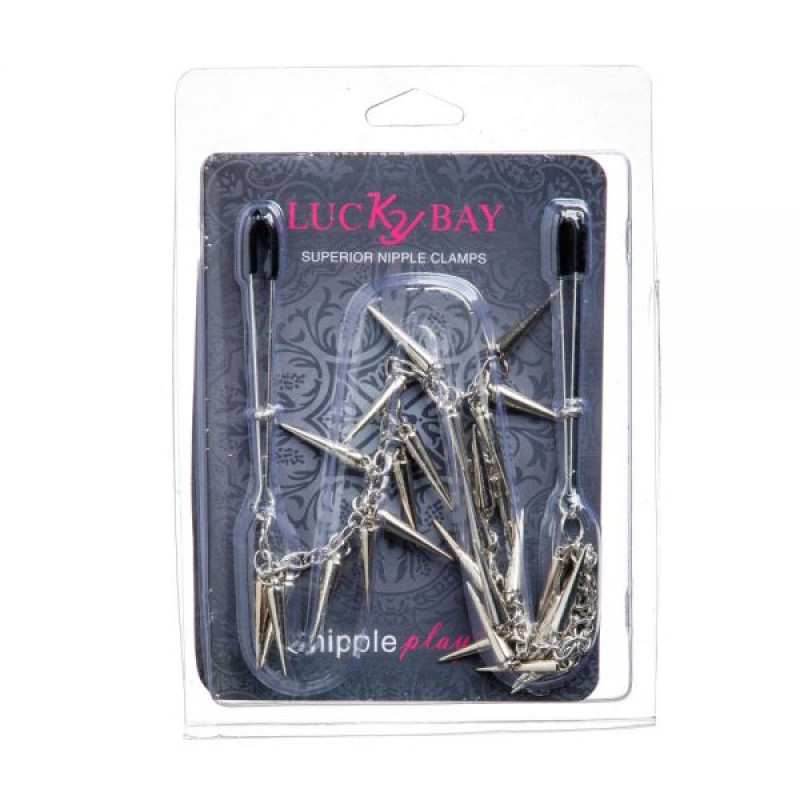 Затискачі на соски Lucky Bay Nipple play пінцет Chain and Spike Затискачі на соски Lucky Bay Nipple play пінцет Chain and Spike