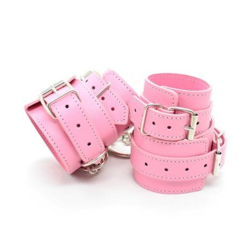 Обмежувачі DS Fetish Hogtie restraints with chain pink Обмежувачі DS Fetish Hogtie restraints with chain pink