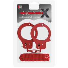 Набор Dreamtoys Bondx Metal Cuffs&Love Rope Set Красный