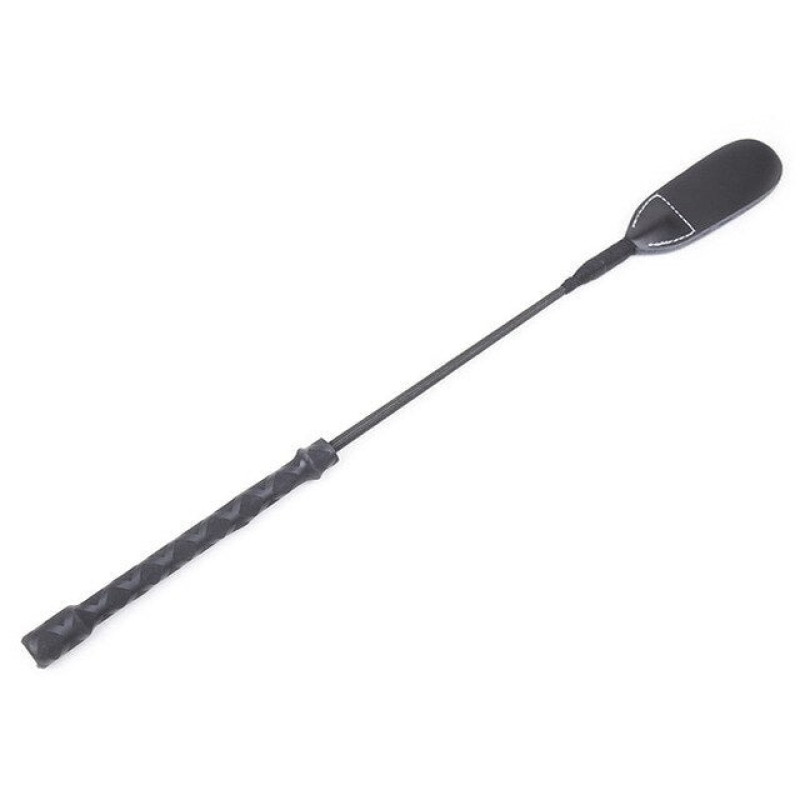 Стек DS Fetish Whip PU Leather riding crop, черный, 46 см