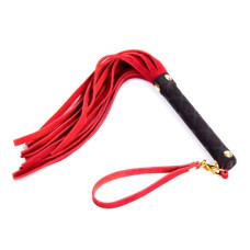 Флоггер DS Fetish Leather flogger S red 27 см
