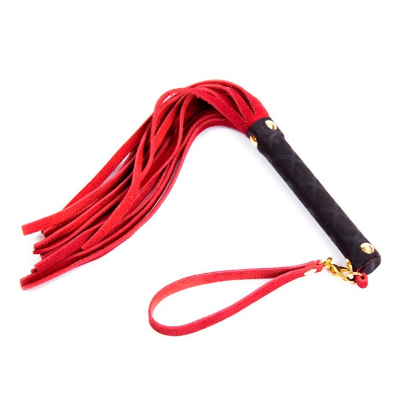 Флоггер DS Fetish Leather flogger S red 27 см Флоггер DS Fetish Leather flogger S red 27 см