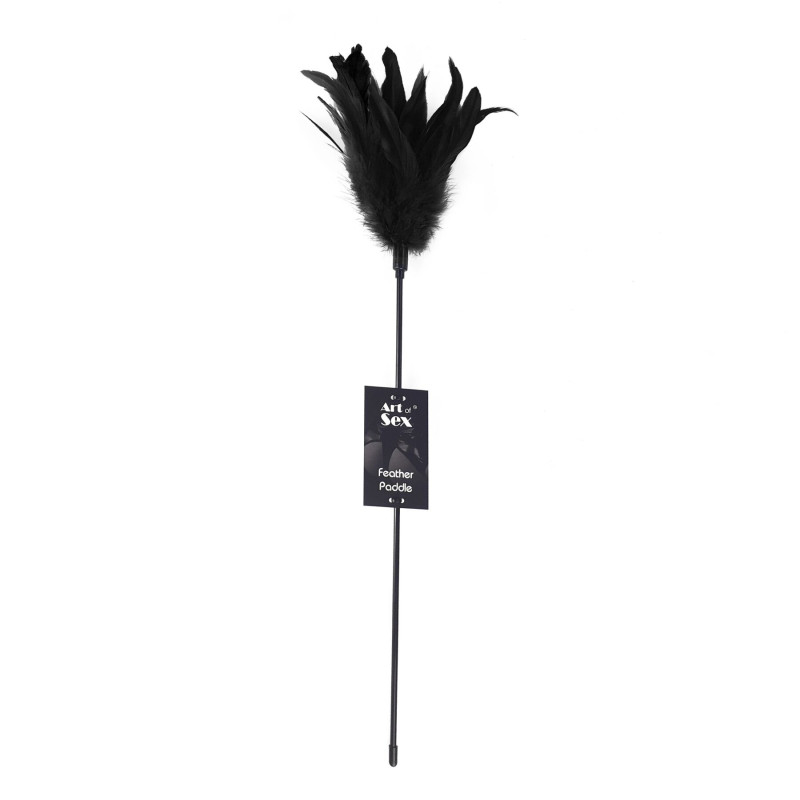 Щекоталка с пером петуха Art of Sex – Feather Paddle, черная Щекоталка с пером петуха Art of Sex – Feather Paddle, черная