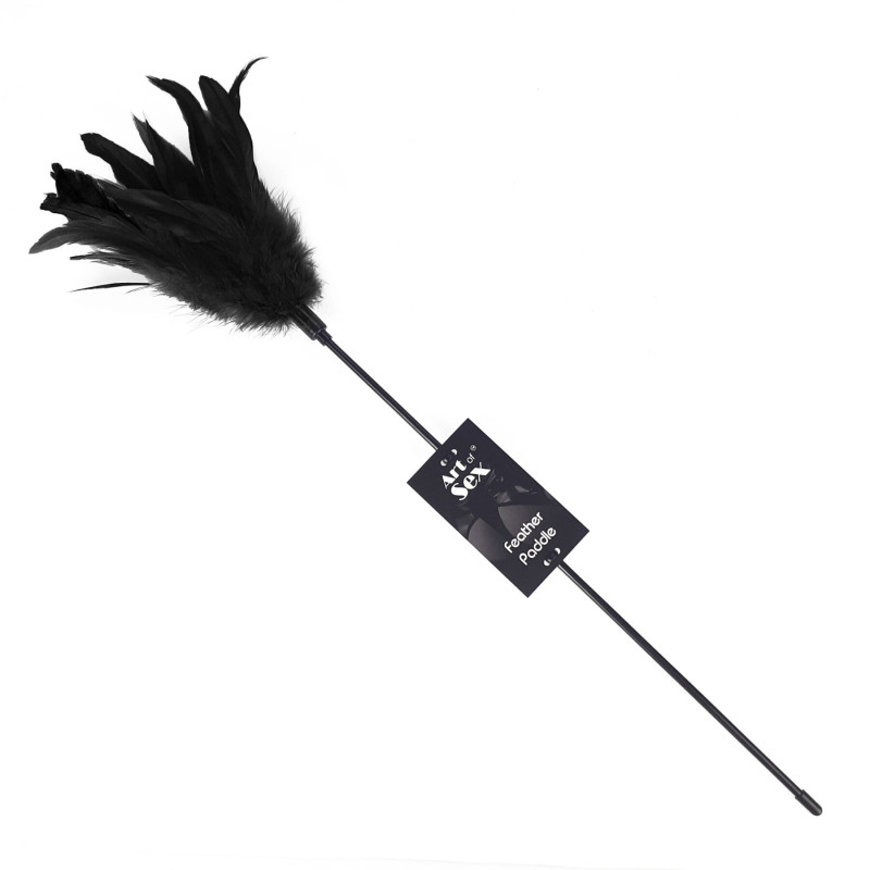 Щекоталка с пером петуха Art of Sex – Feather Paddle, черная Щекоталка с пером петуха Art of Sex – Feather Paddle, черная