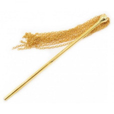 Золотой металлический тиклер DS Fetish из цепей 41 см. Золотой