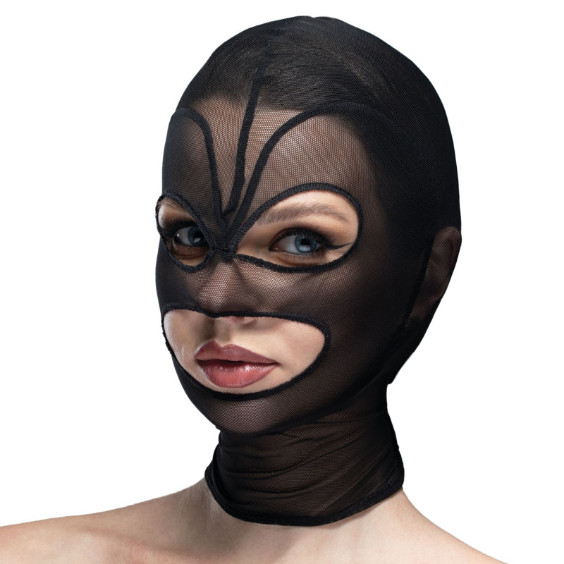 Маска сердце сетка с открытым ртом и глазами Feral Feelings - Hearts Mask Black/Black Маска сердце сетка с открытым ртом и глазами Feral Feelings - Hearts Mask Black/Black