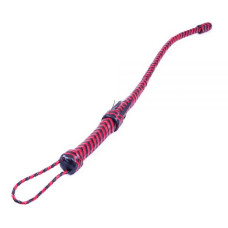 Кнут натуральная кожа DS Fetish Black & Red Leather с твердым наконечником 64 см