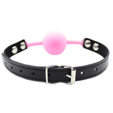Кляп силиконовый DS Fetish Silicone ball gag metal accesso pink