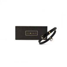 Тонкий ошейник (чокер) из итальянской кожи UPKO Thin, черного цвета