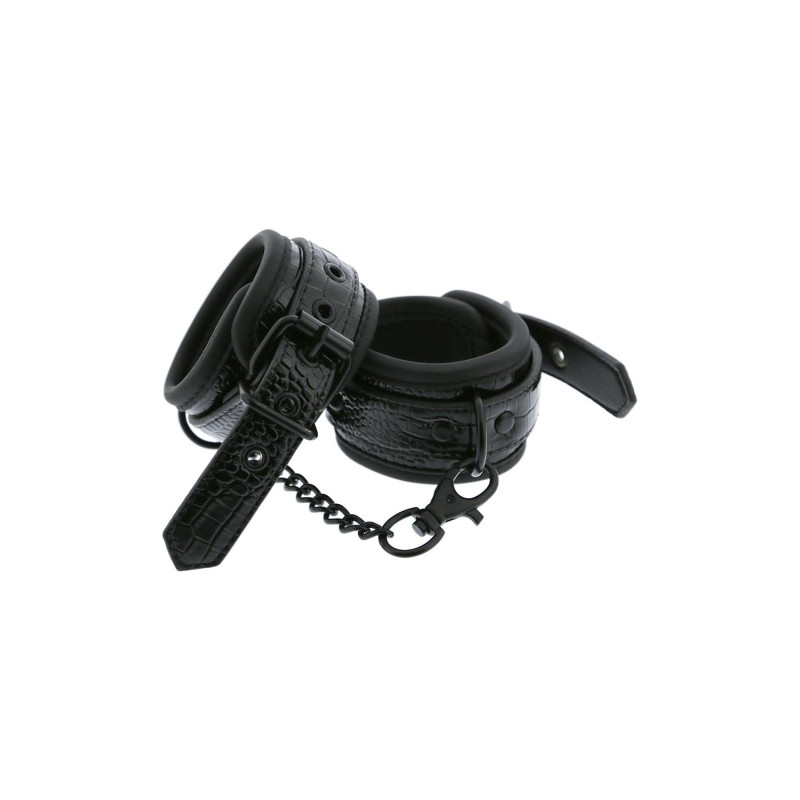 Наручники Dream toys BLAZE LUXURY HANDCUFF CROCO BLACK, Черный Наручники Dream toys BLAZE LUXURY HANDCUFF CROCO BLACK, Черный