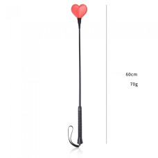 Стек DS Fetish Crop heart red/black 60 см