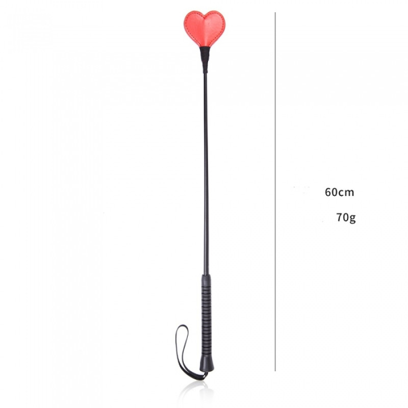 Стек DS Fetish Crop heart red/black 60 см Стек DS Fetish Crop heart red/black 60 см