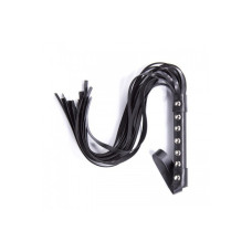 Флогер с шипами DS Fetish Studded flogger black, 55 см