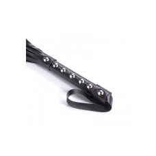 Флогер с шипами DS Fetish Studded flogger black, 55 см